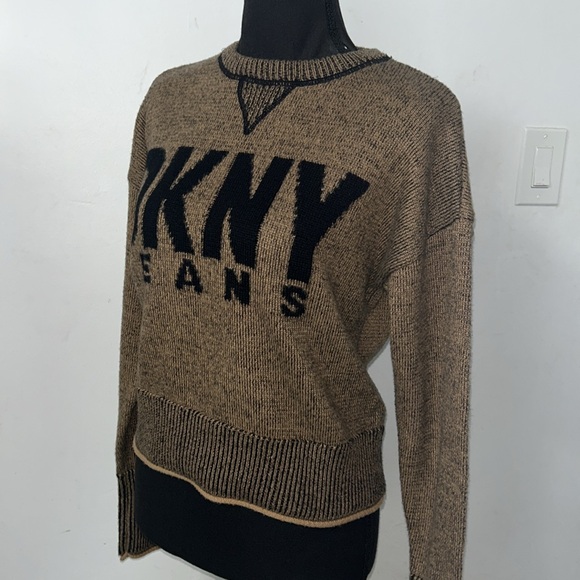 DKNY Tan Women's Crew Neck Sweater - Picture 3 of 11